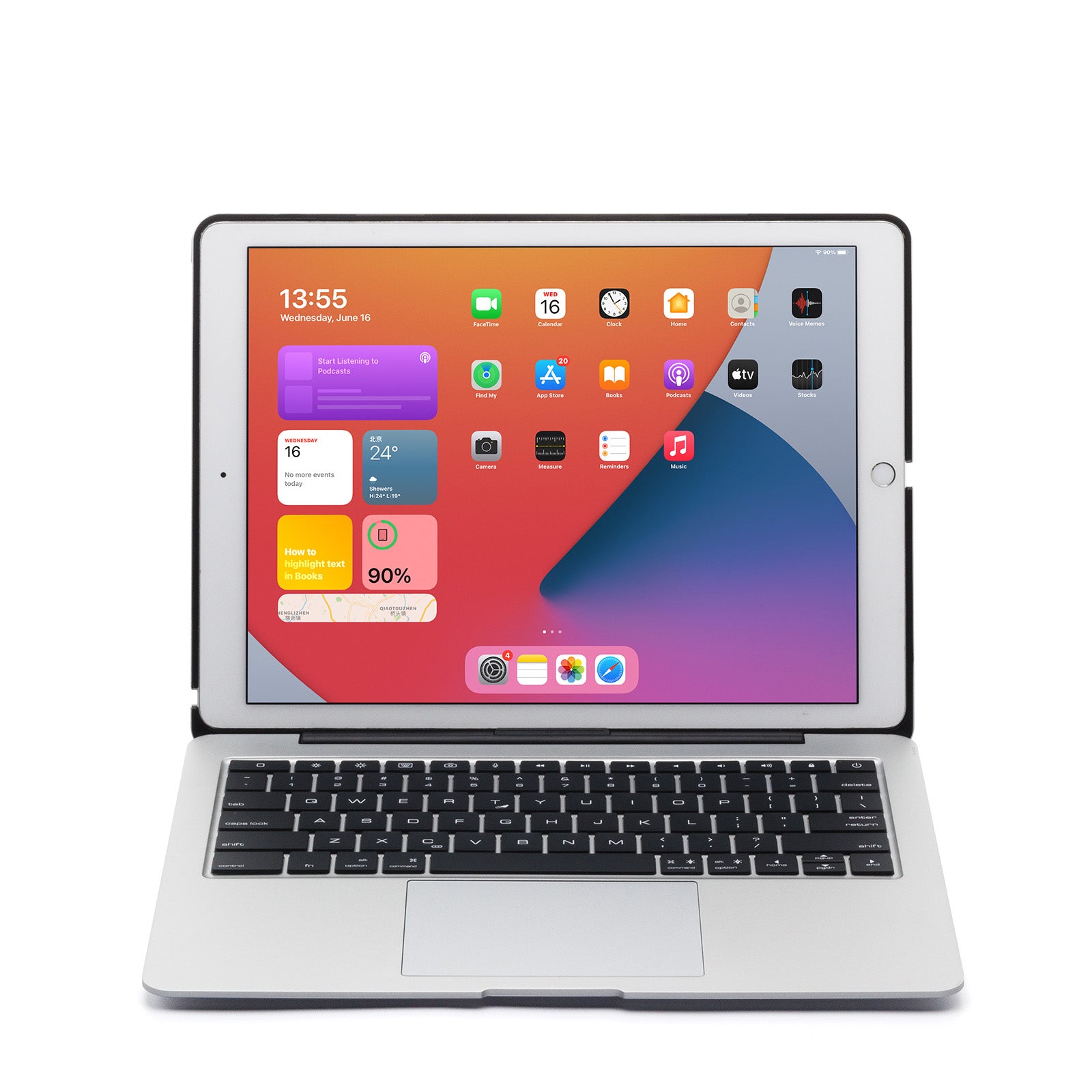 Keyboard Case for 12.9" iPad Pro (1-2 Gen) - Gold & Cherry