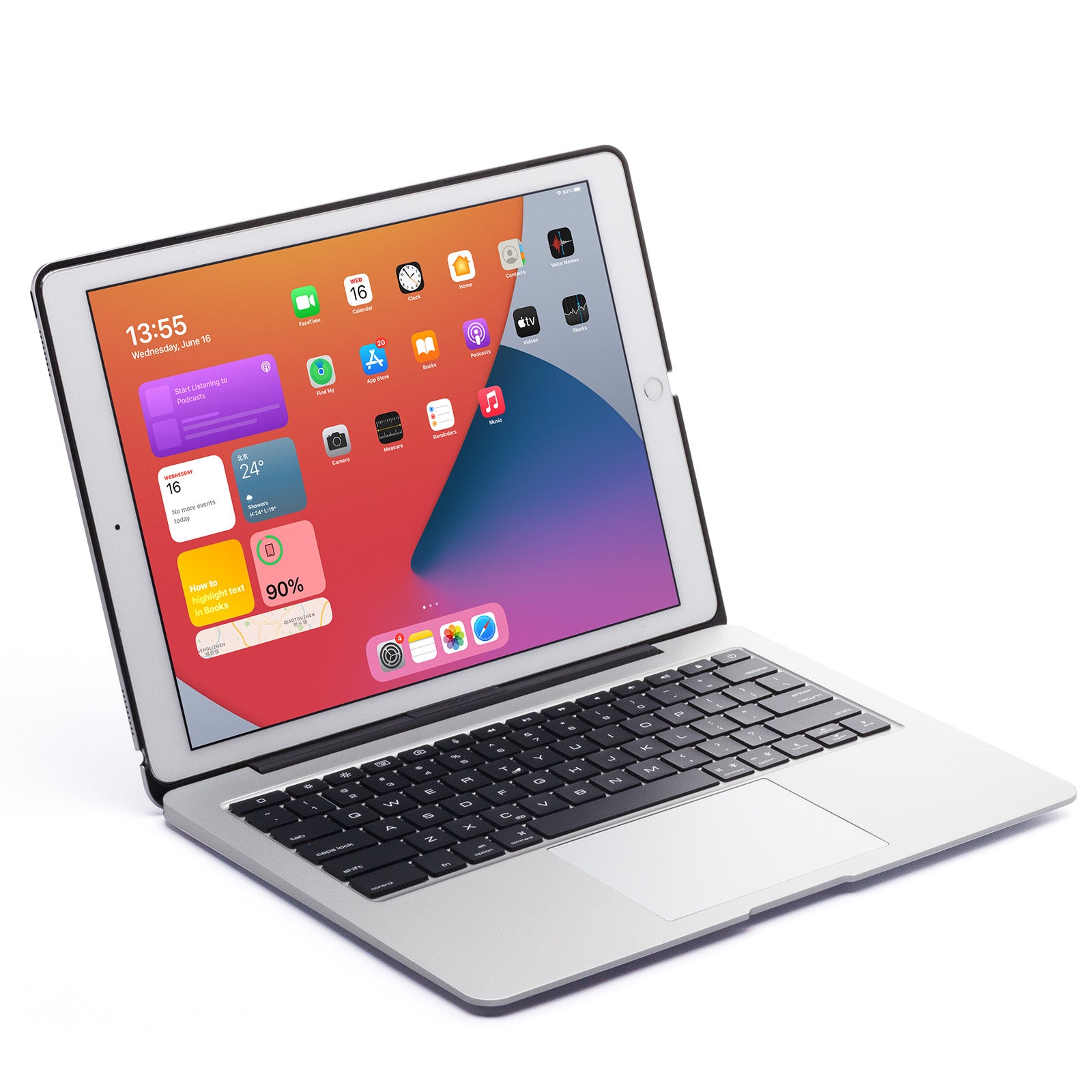 Keyboard Case for 12.9" iPad Pro (1-2 Gen) - Gold & Cherry