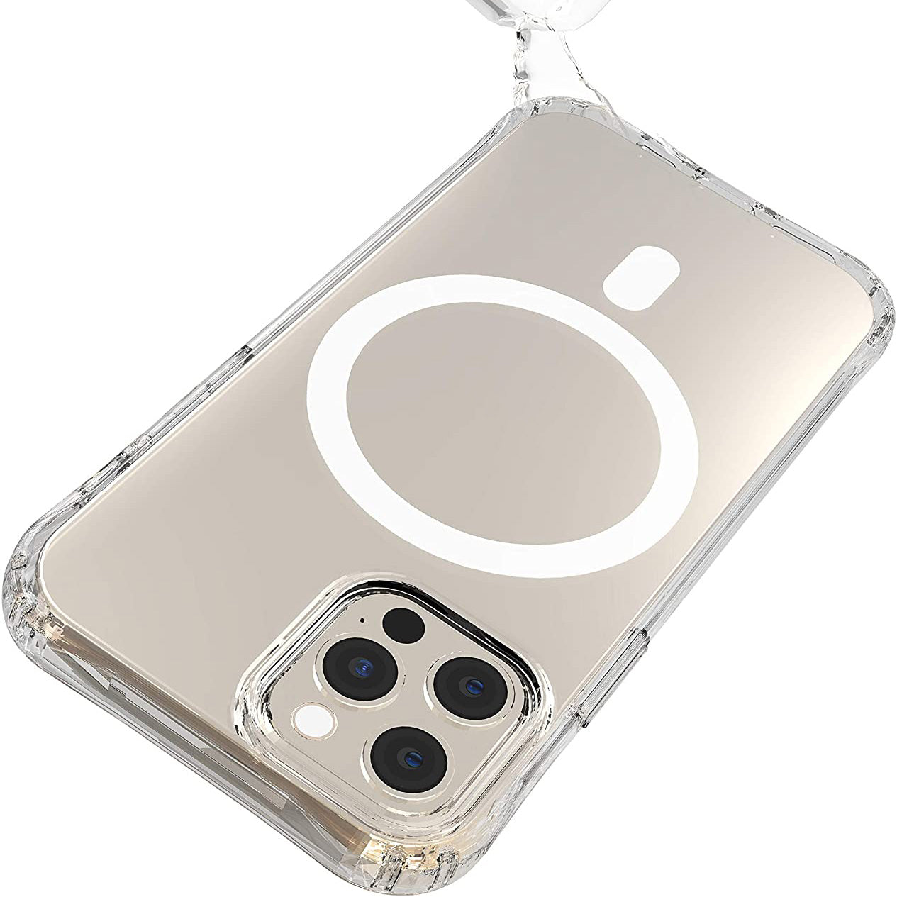 iPhone 8-13 series Magnetic Case - Gold & Cherry