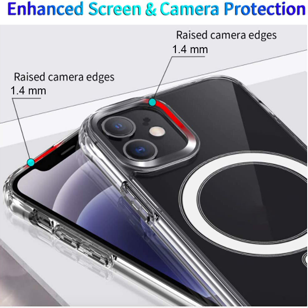 iPhone 8-13 series Magnetic Case - Gold & Cherry