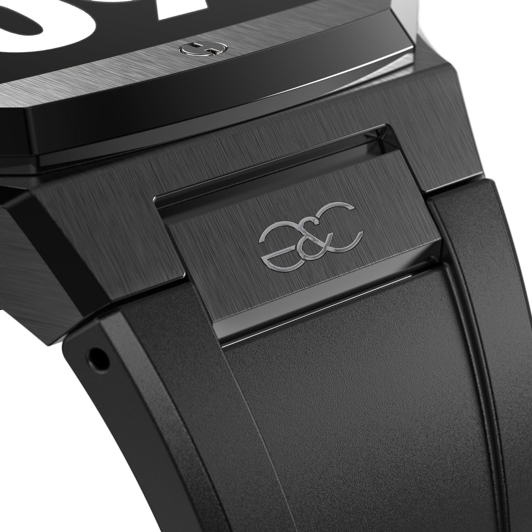 44/45mm Apple Watch Black Steel case (Silicone band) - Gold & Cherry