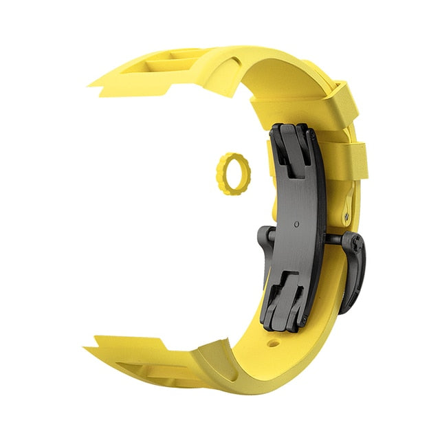 Extra Silicone bands for RM49 & RM44/45 carbon/steel case - Gold & Cherry