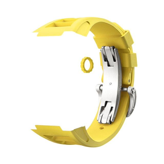 Extra Silicone bands for RM49 & RM44/45 carbon/steel case - Gold & Cherry