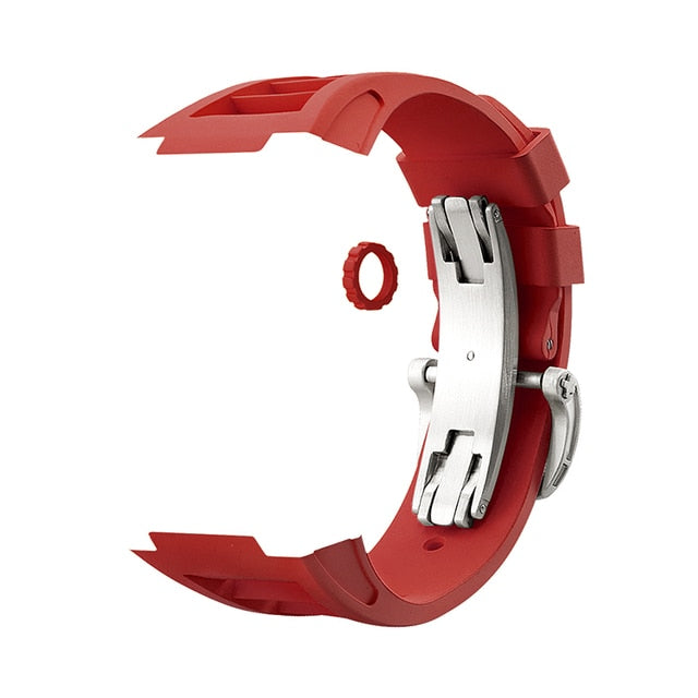 Extra Silicone bands for RM49 & RM44/45 carbon/steel case - Gold & Cherry