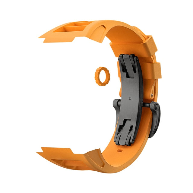 Extra Silicone bands for RM49 & RM44/45 carbon/steel case - Gold & Cherry