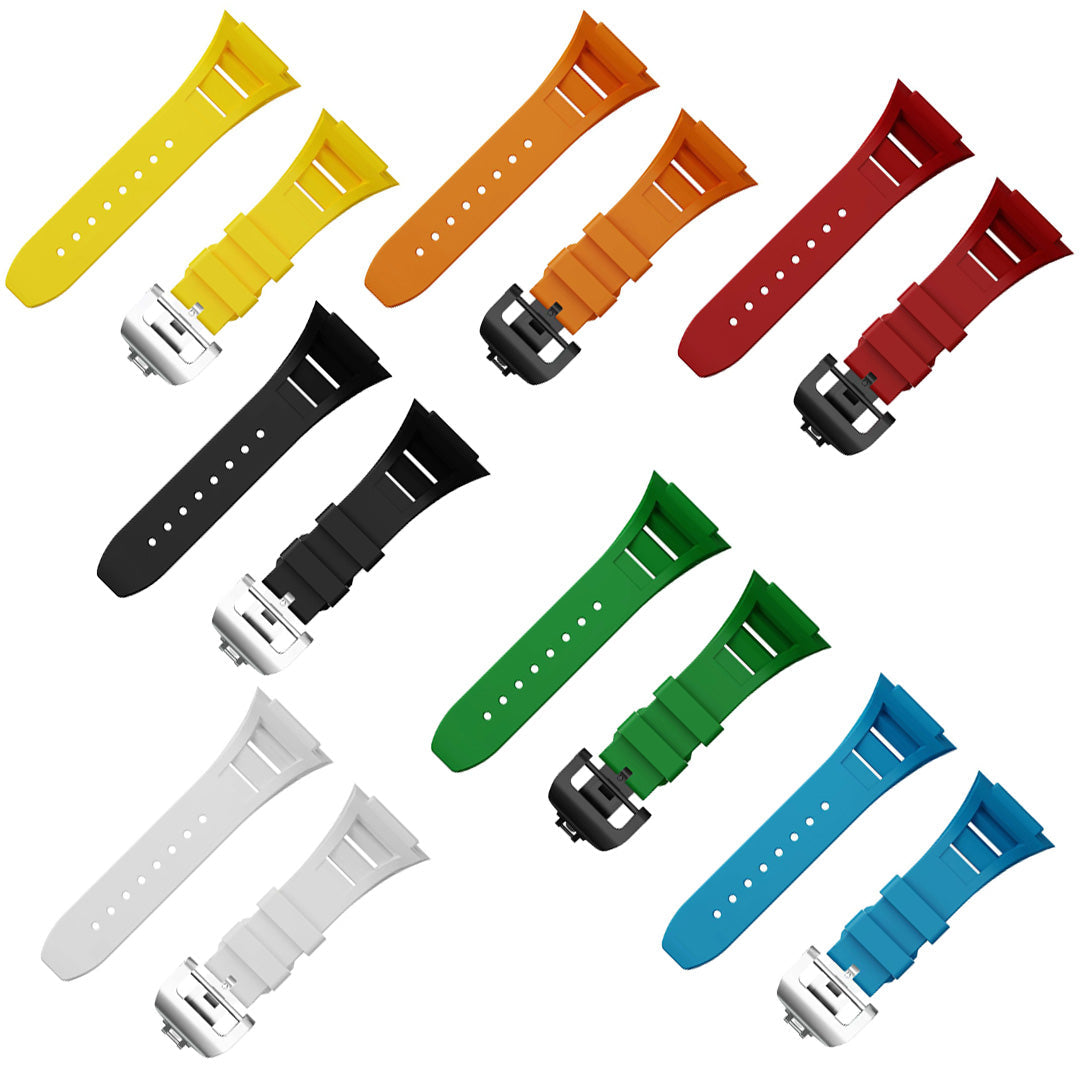 Extra Silicone bands for RM49 & RM44/45 carbon/steel case - Gold & Cherry