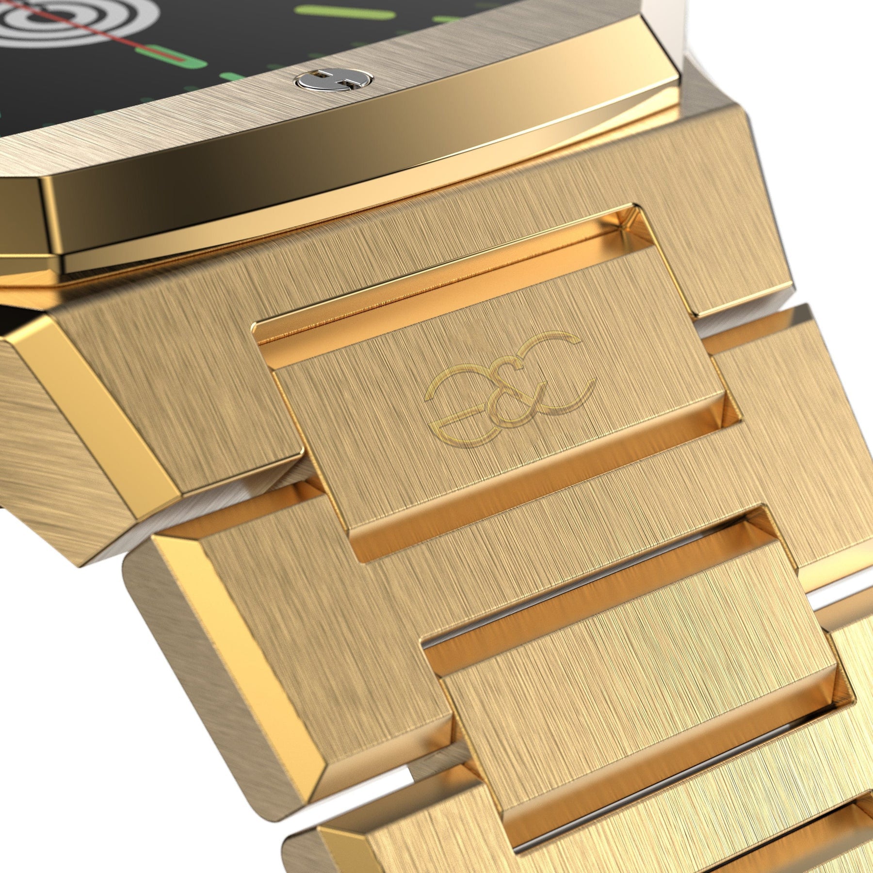 44mm Apple Watch Gold Steel case & band - Gold & Cherry