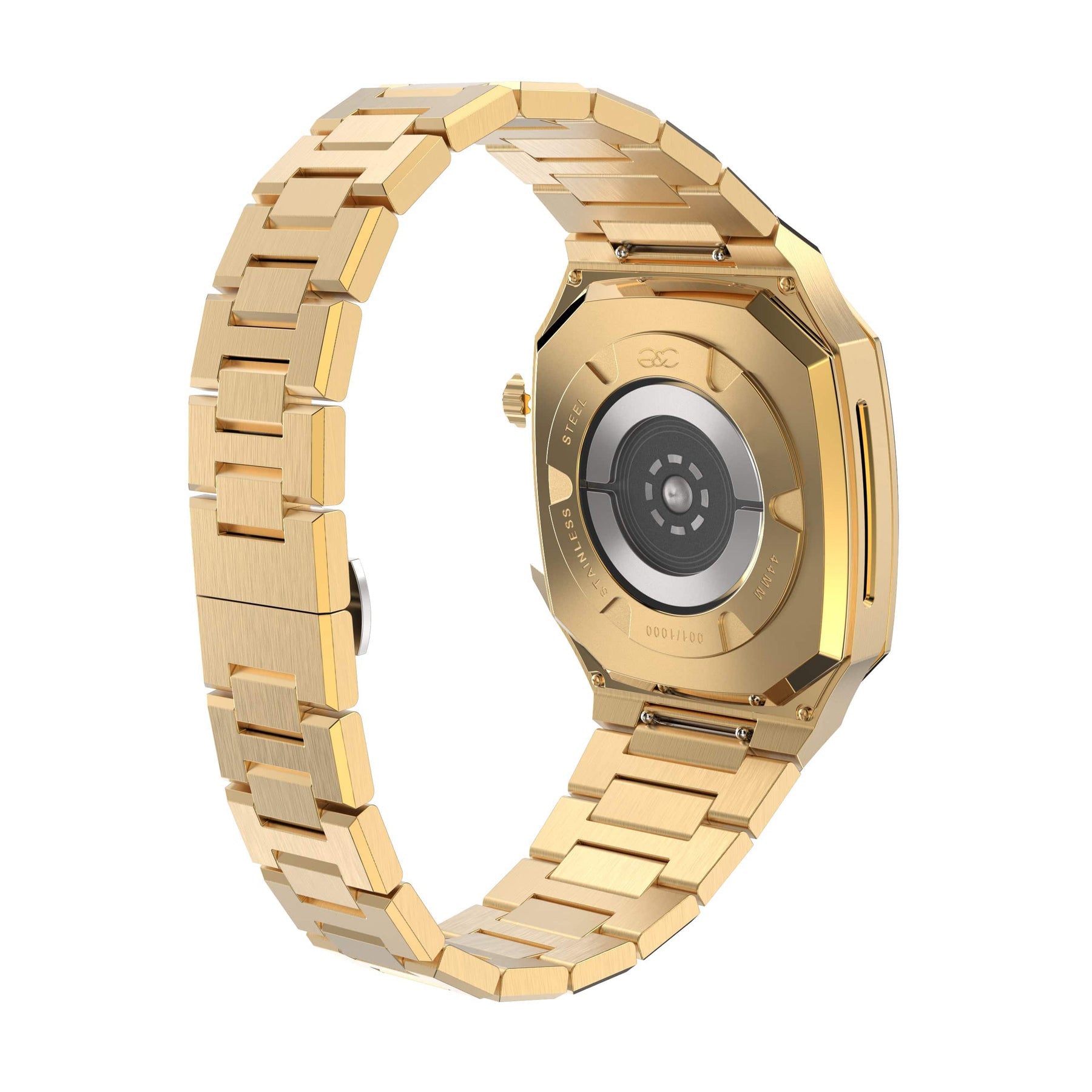 44mm Apple Watch Gold Steel case & band - Gold & Cherry