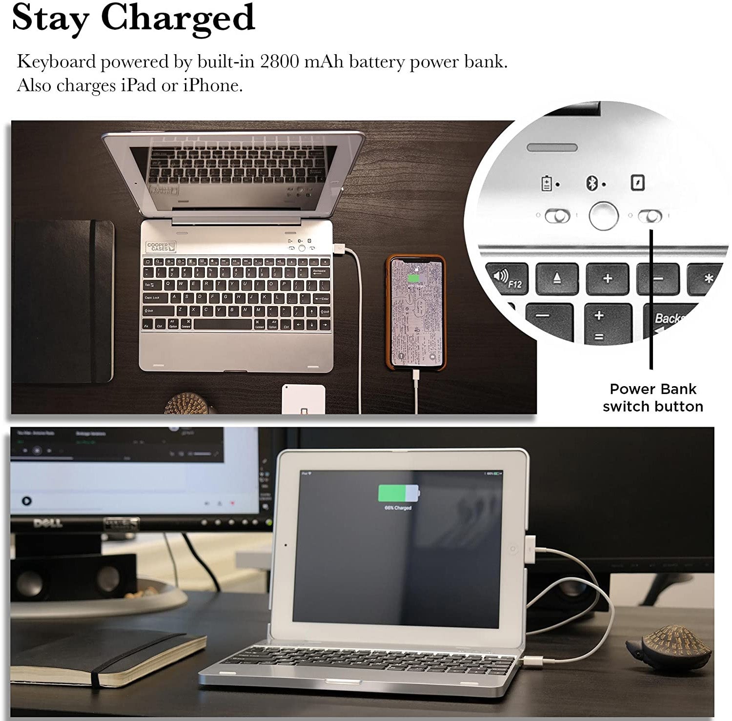 Keyboard Case For 9.7" iPad 2012 or older (2,3,4) - Gold & Cherry