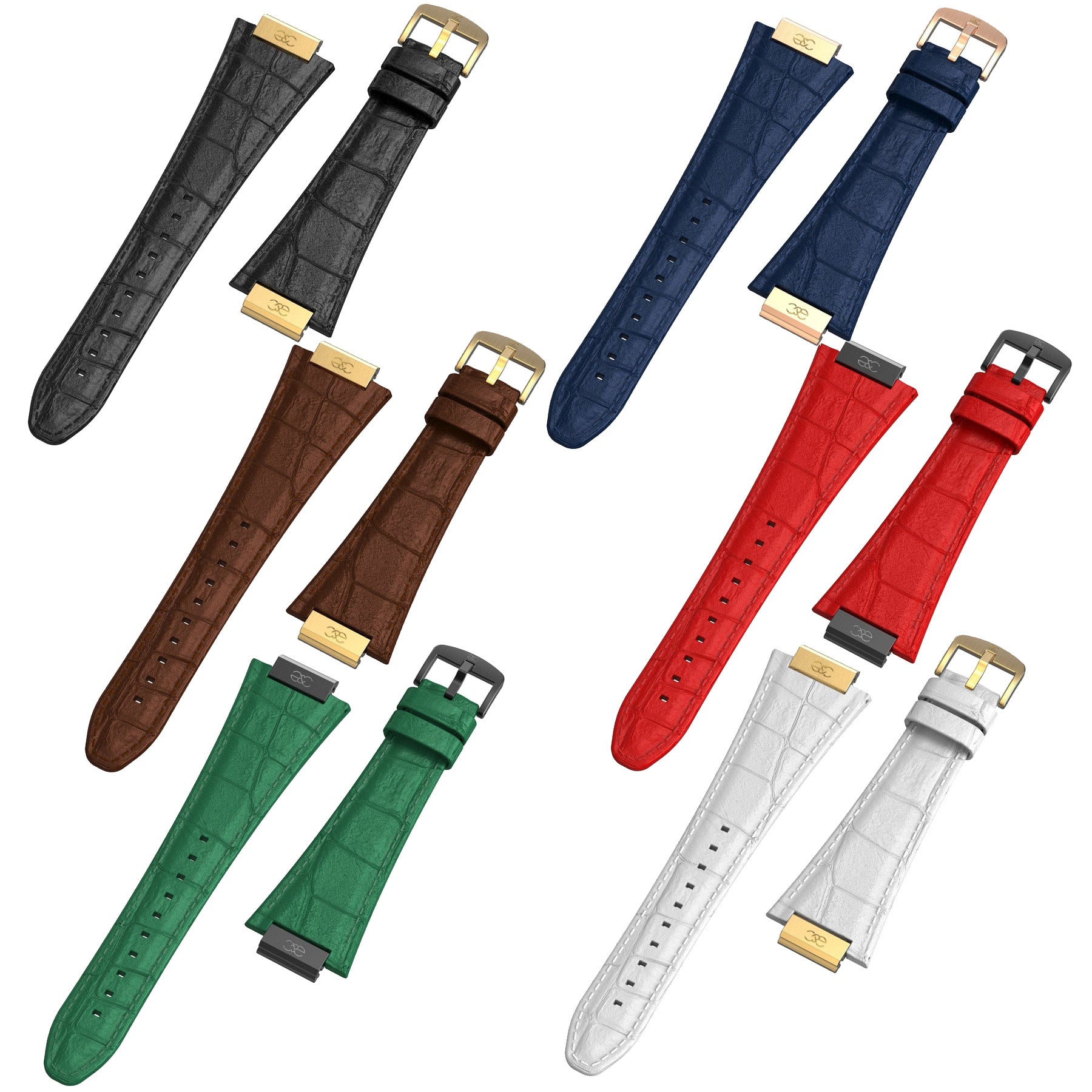 Leather bands for G&C™ stainless steel case - Gold & Cherry