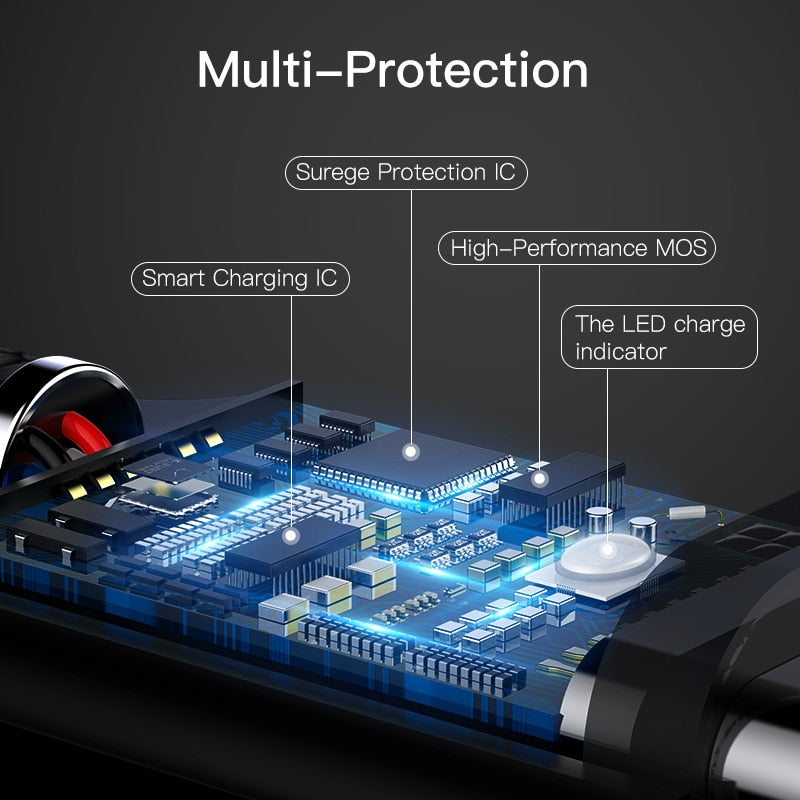 Lightning / USBC charging & data glowing cable - Gold & Cherry