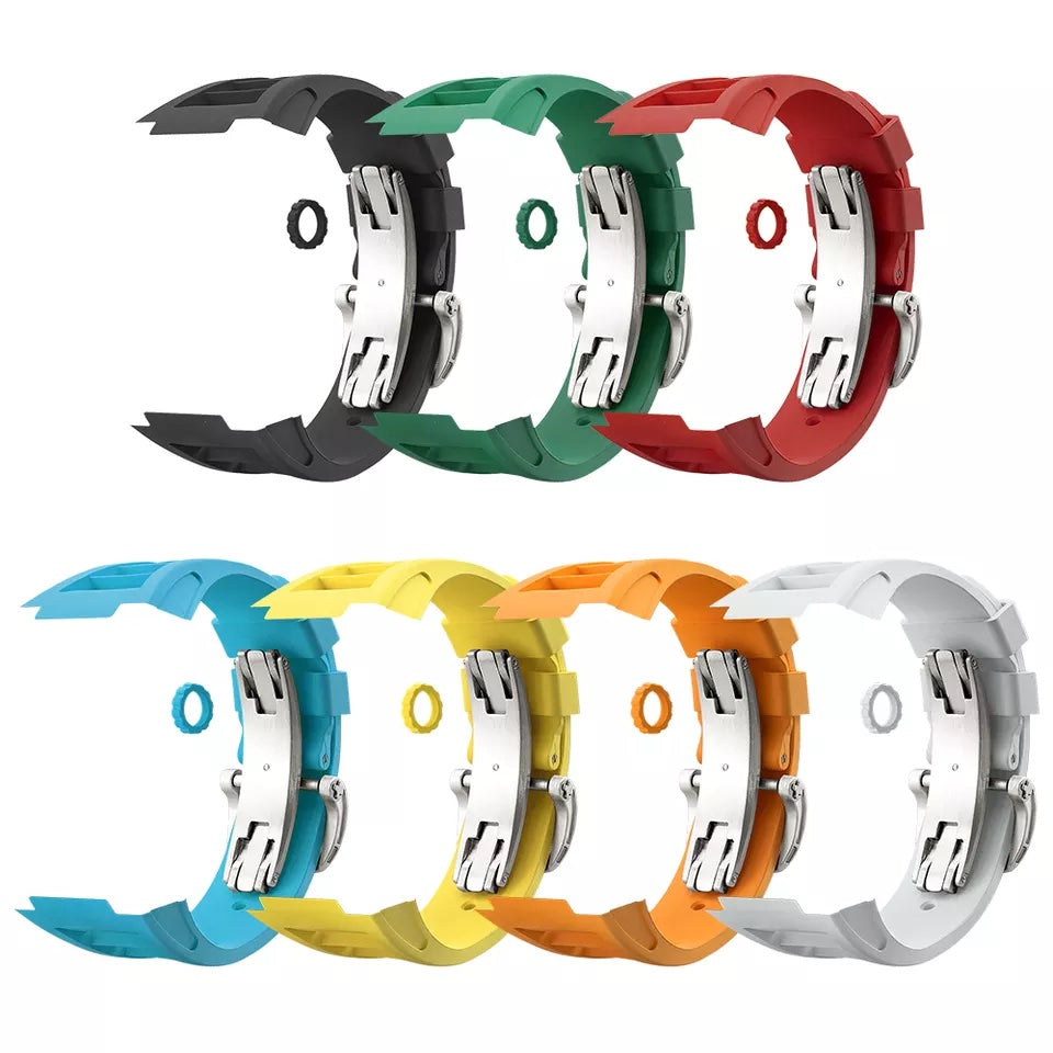 Extra Silicone bands for RM49 & RM44/45 carbon/steel case - Gold & Cherry