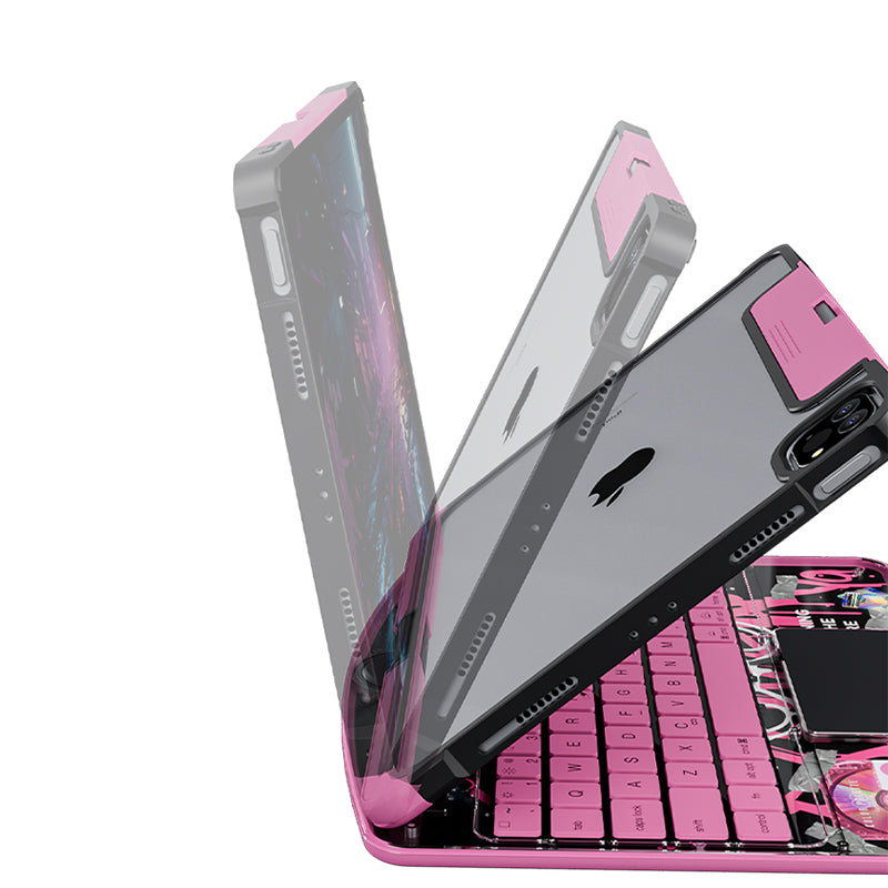 Transparent 360° iPad Keyboard Case