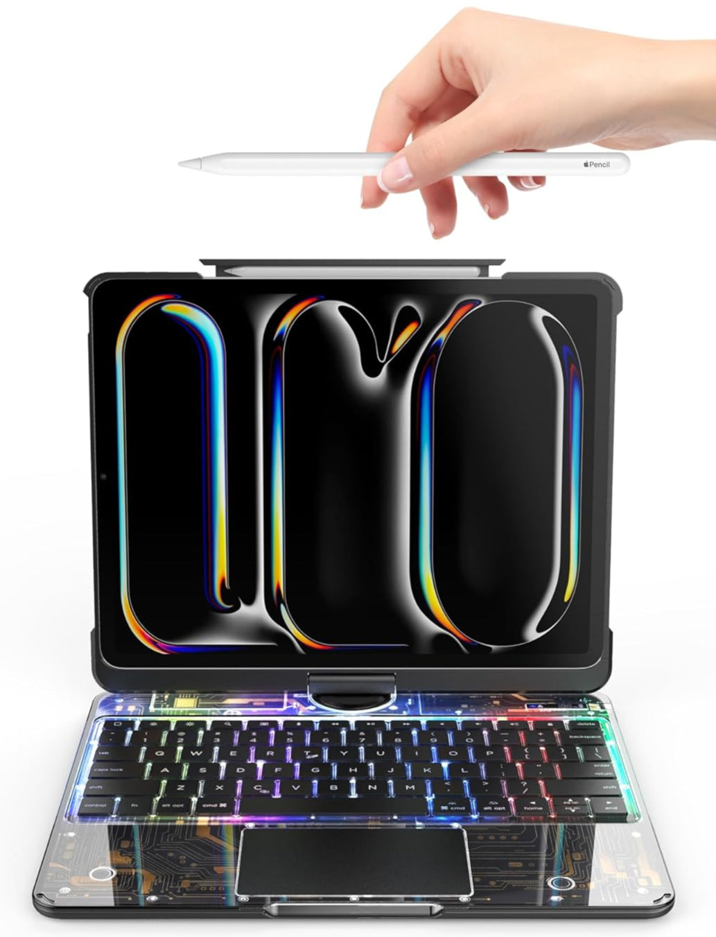 Transparent 360° iPad Keyboard Case