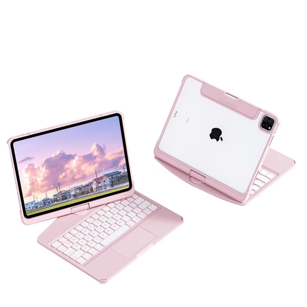 10.9"-13" Transparent 360° iPad Keyboard Case