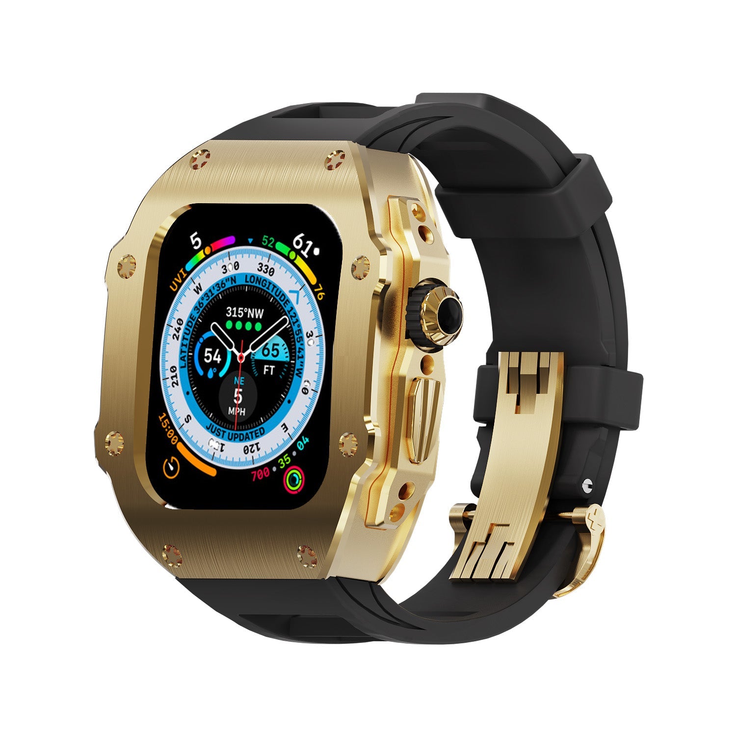 49mm Apple watch Gold stainless steel case - Gold & Cherry